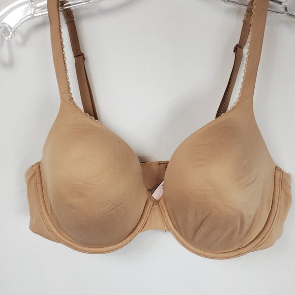 Victoria's Secret Beige Laced Edge Womens Wired Adjustable Back Bra Sz 36C - Picture 2 of 10